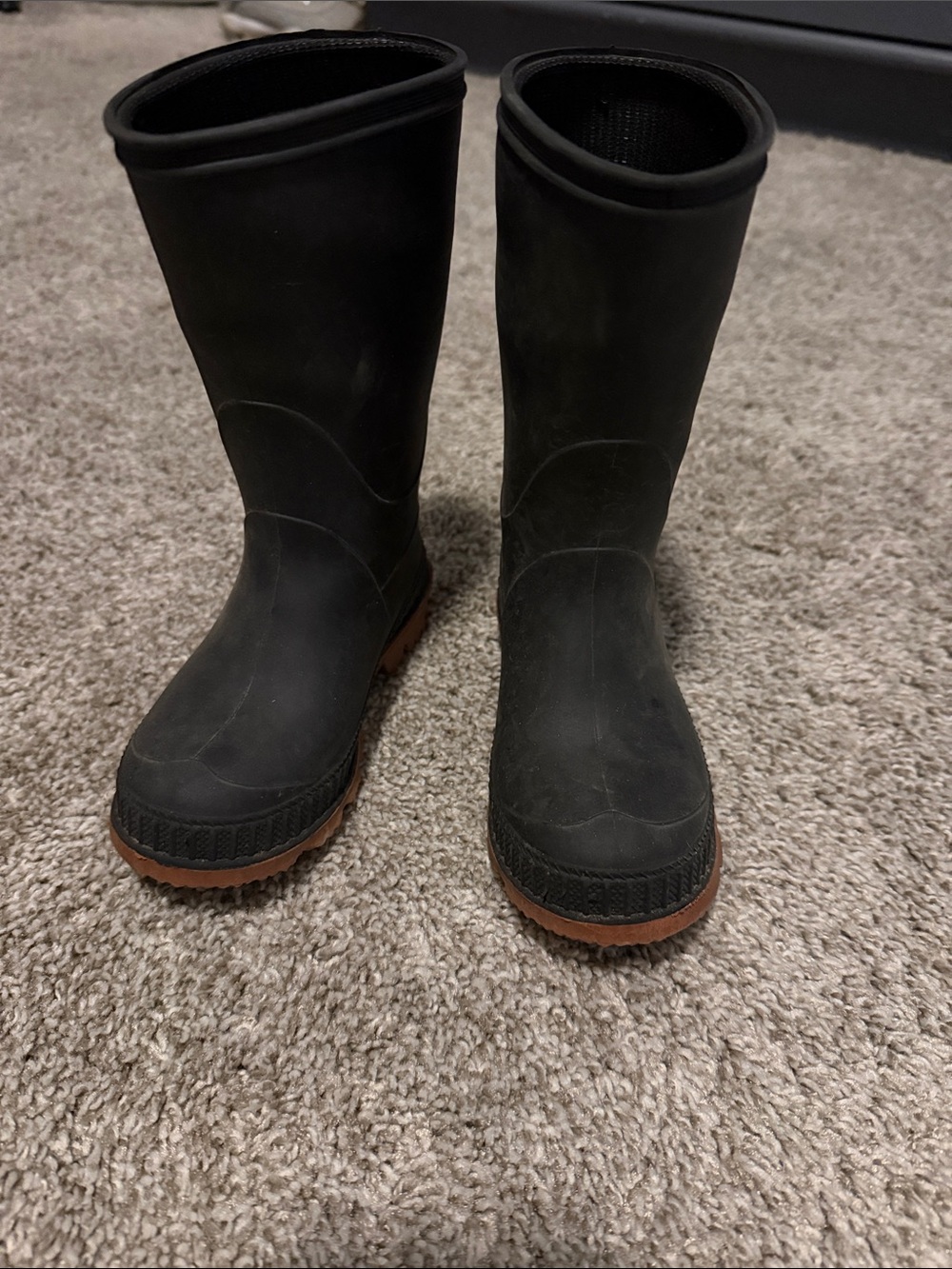 Kids Black Rain Boots Toddler Size 7/8